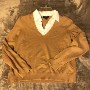 Chaps Knit Layered Sweater